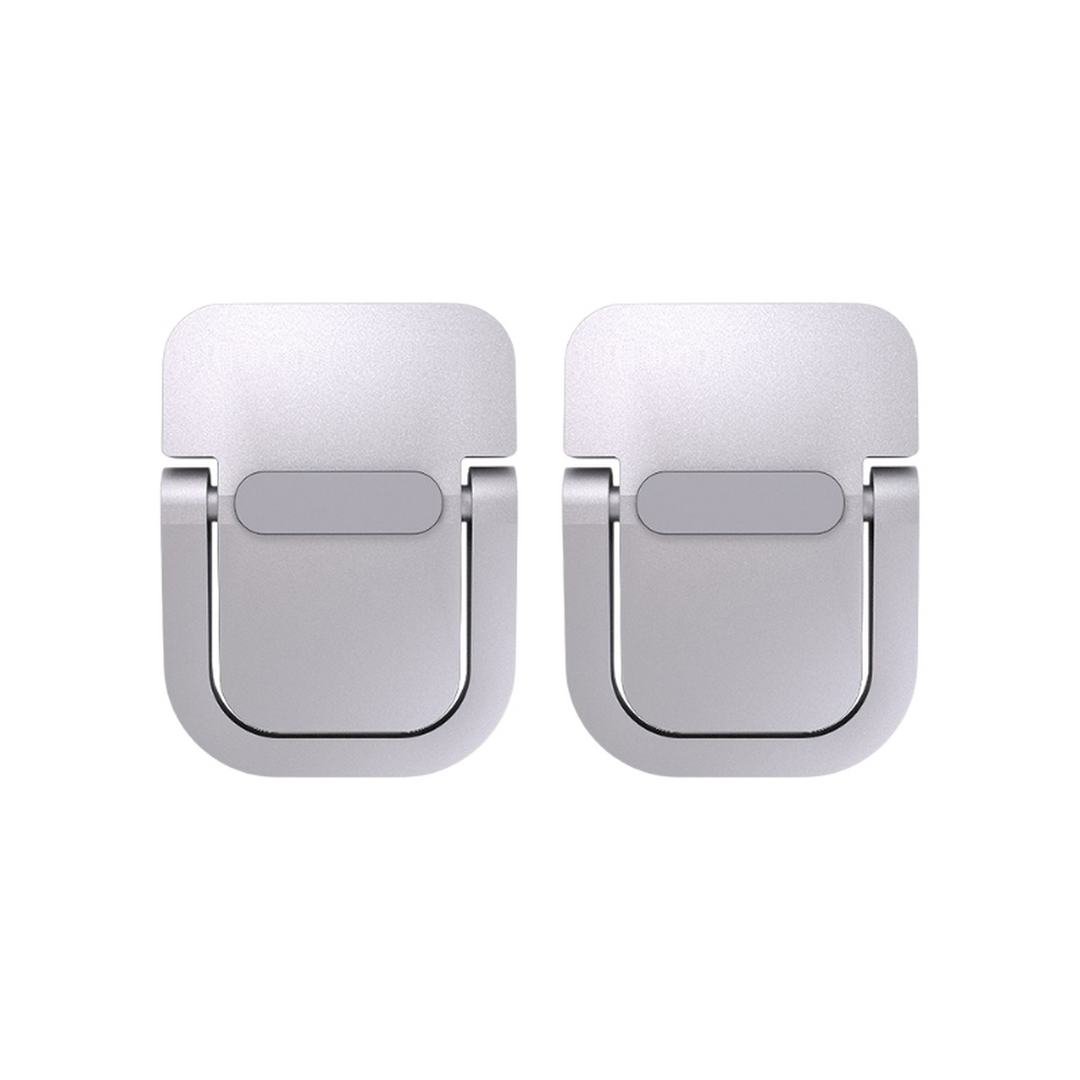 Calevora Foldable Adhesive Laptop Stand - Silver (Pair)