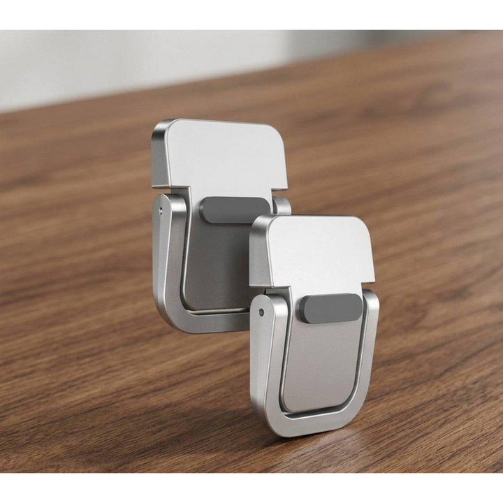 Calevora Foldable Adhesive Laptop Stand - Silver (Pair)