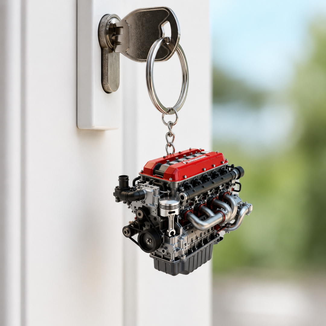 Calevora Car Engine Acrylic Keychain