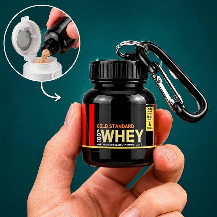 Calevora Mini Protein Powder Bottle Keychain
