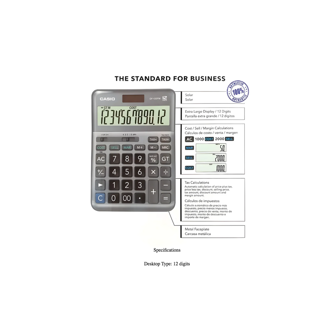 Casio DM-1200FM Desktop Calculator