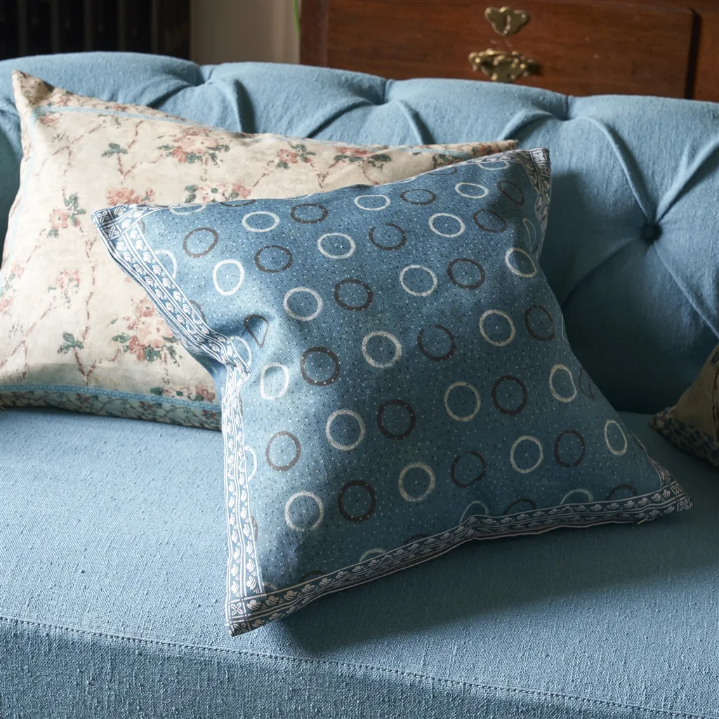 Designers Guild Indigo Circles Cushion