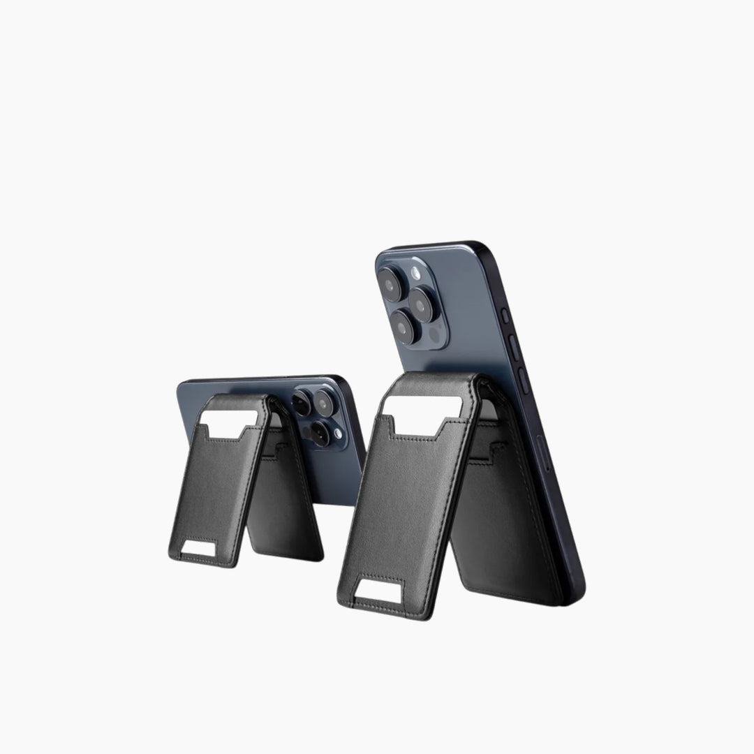 Leopardous Phone Cardholder - Black