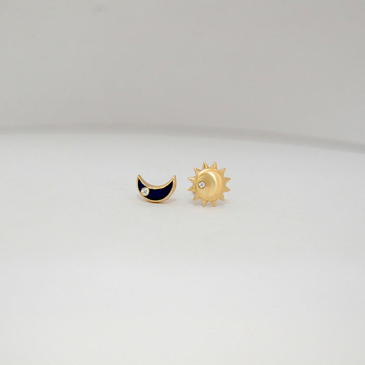Baby Chic Fine Jewelry Moon &amp; Sun Earrings - HUNA
