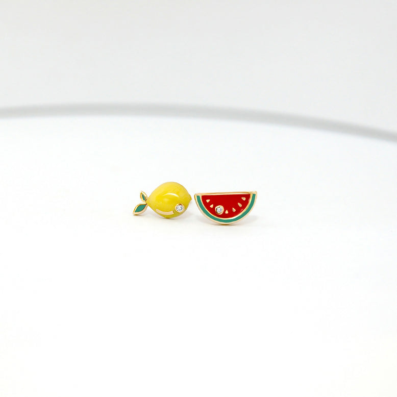 Baby Chic Fine Jewelry Lemon &amp; Watermelon Earrings