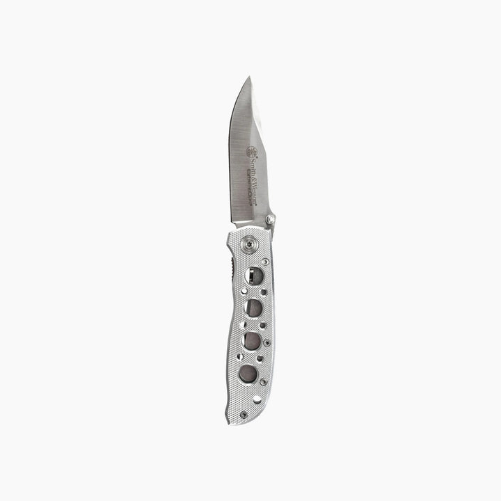 Smith &amp; Wesson Extreme Ops Liner Lock Drop Point Blade Aluminum Handle