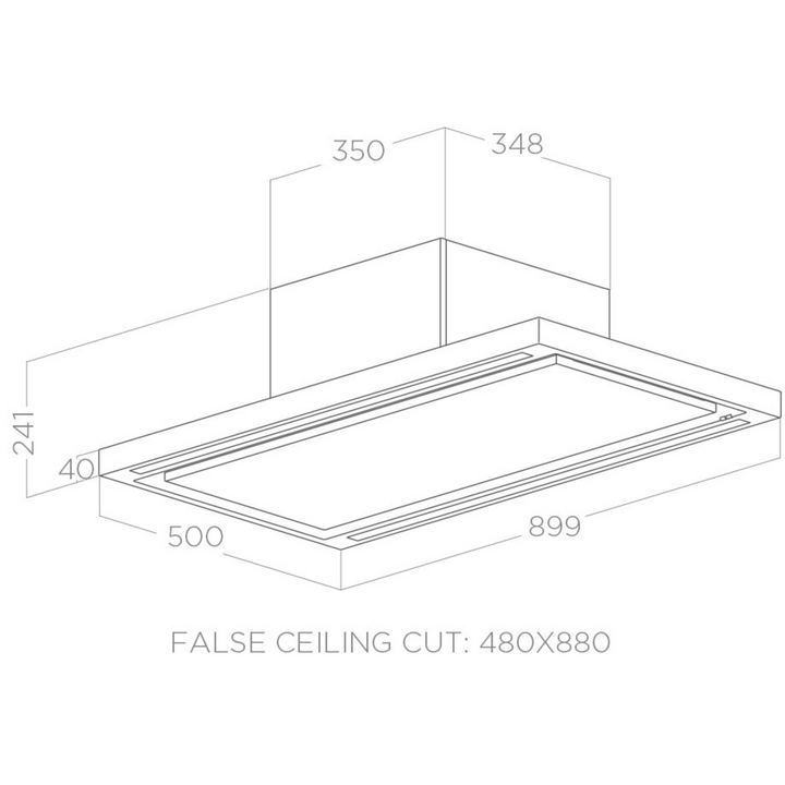 Turbo Air Clara 90cm Island Hood