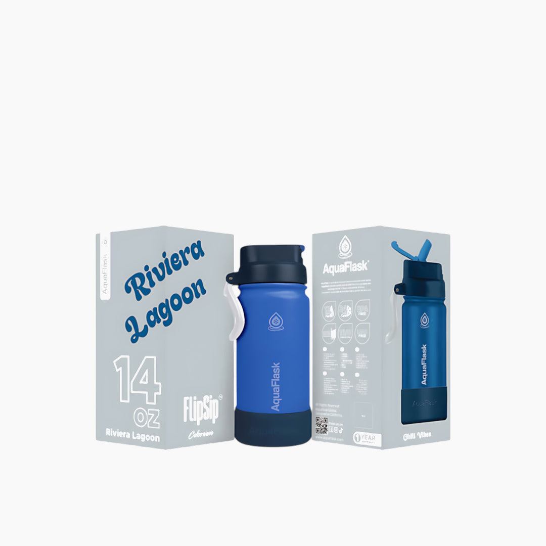 Aquaflask COLORWAVE FLIP SIP زجاجة مياه 14 أونصة