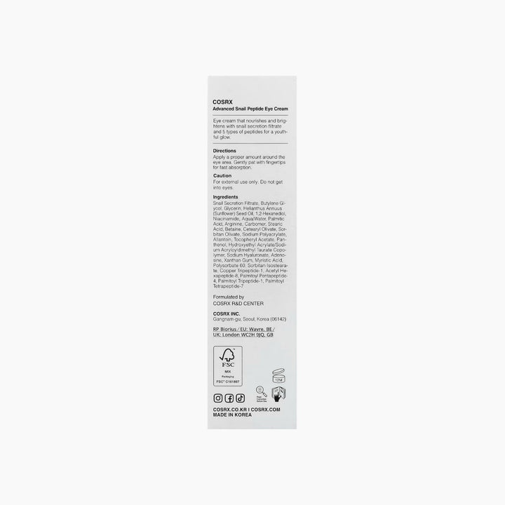 COSRX Advanced Snail Peptide Eye Cream