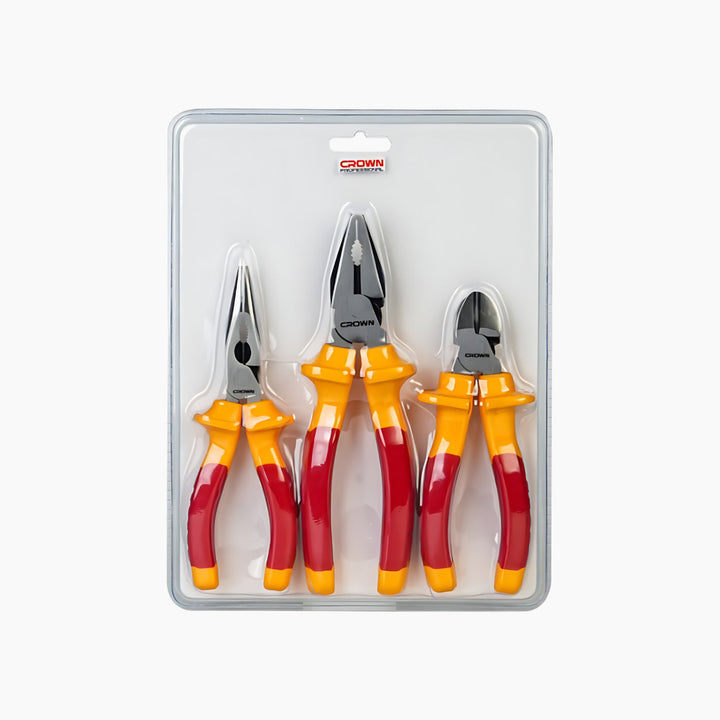 Crown 3-Piece Insulated Pliers Set - 1000V