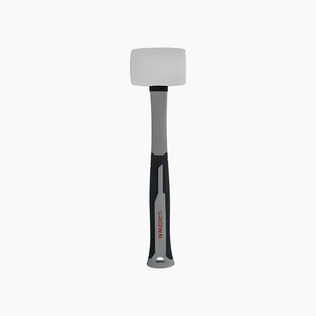 Crown Rubber Mallet - White Fiberglass Handle
