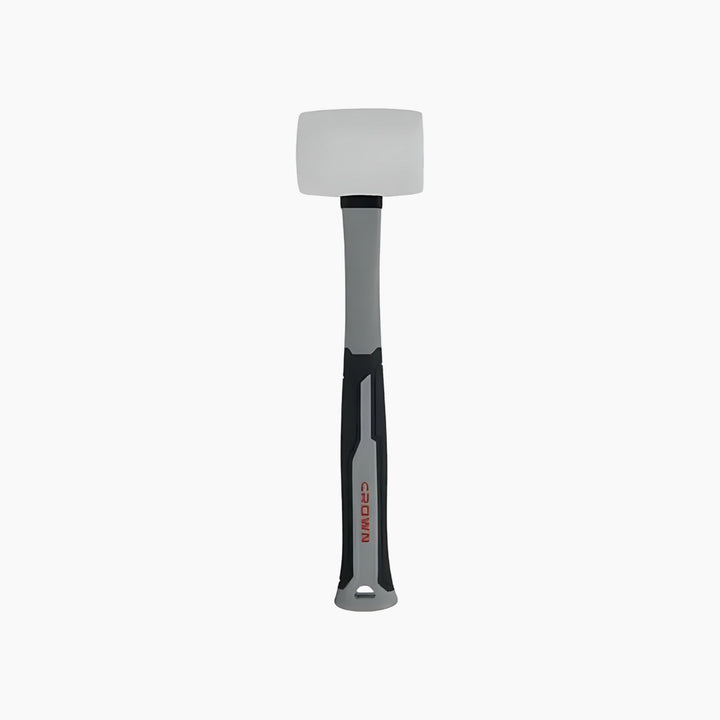Crown Rubber Mallet - White Fiberglass Handle