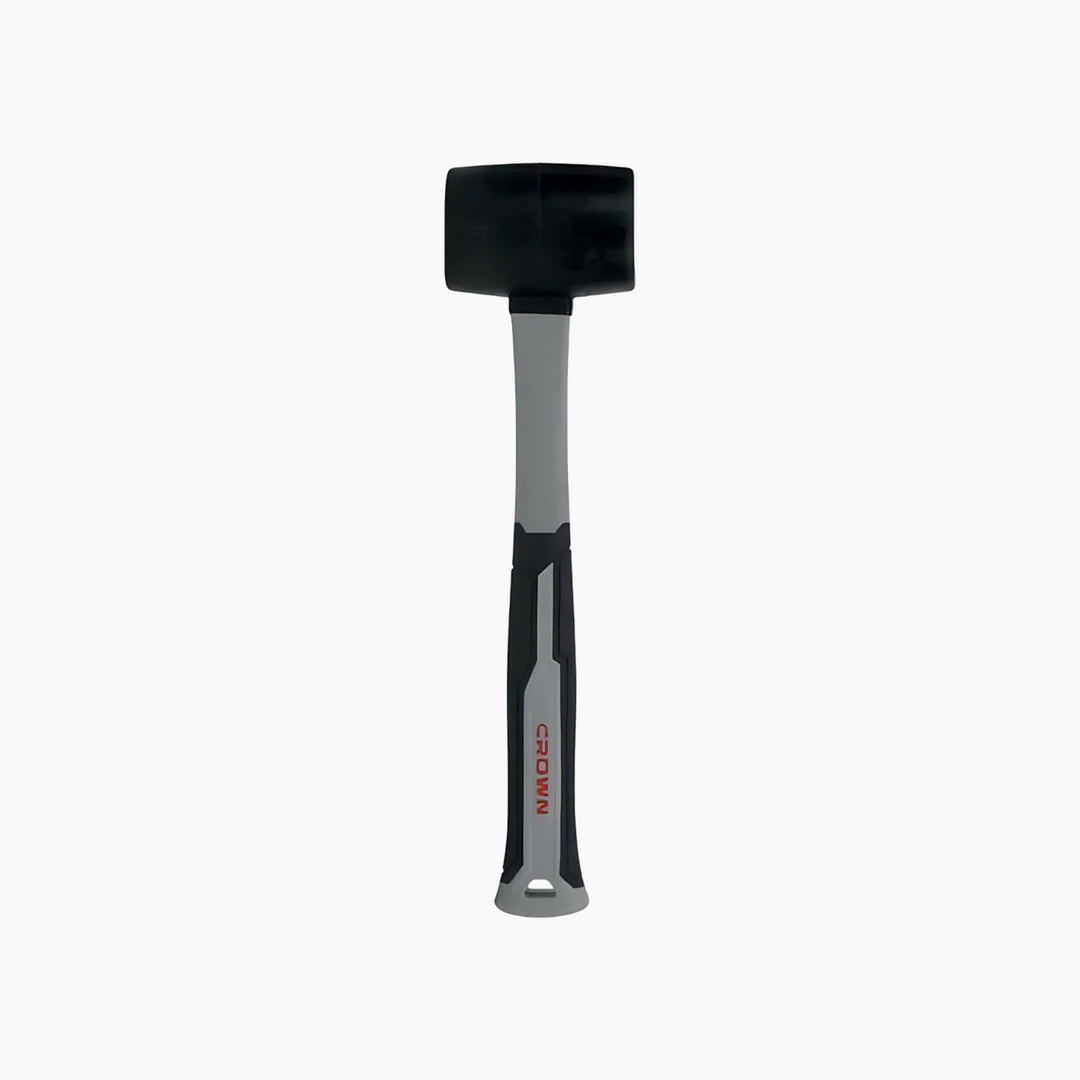 Crown Rubber Mallet - White Fiberglass Handle