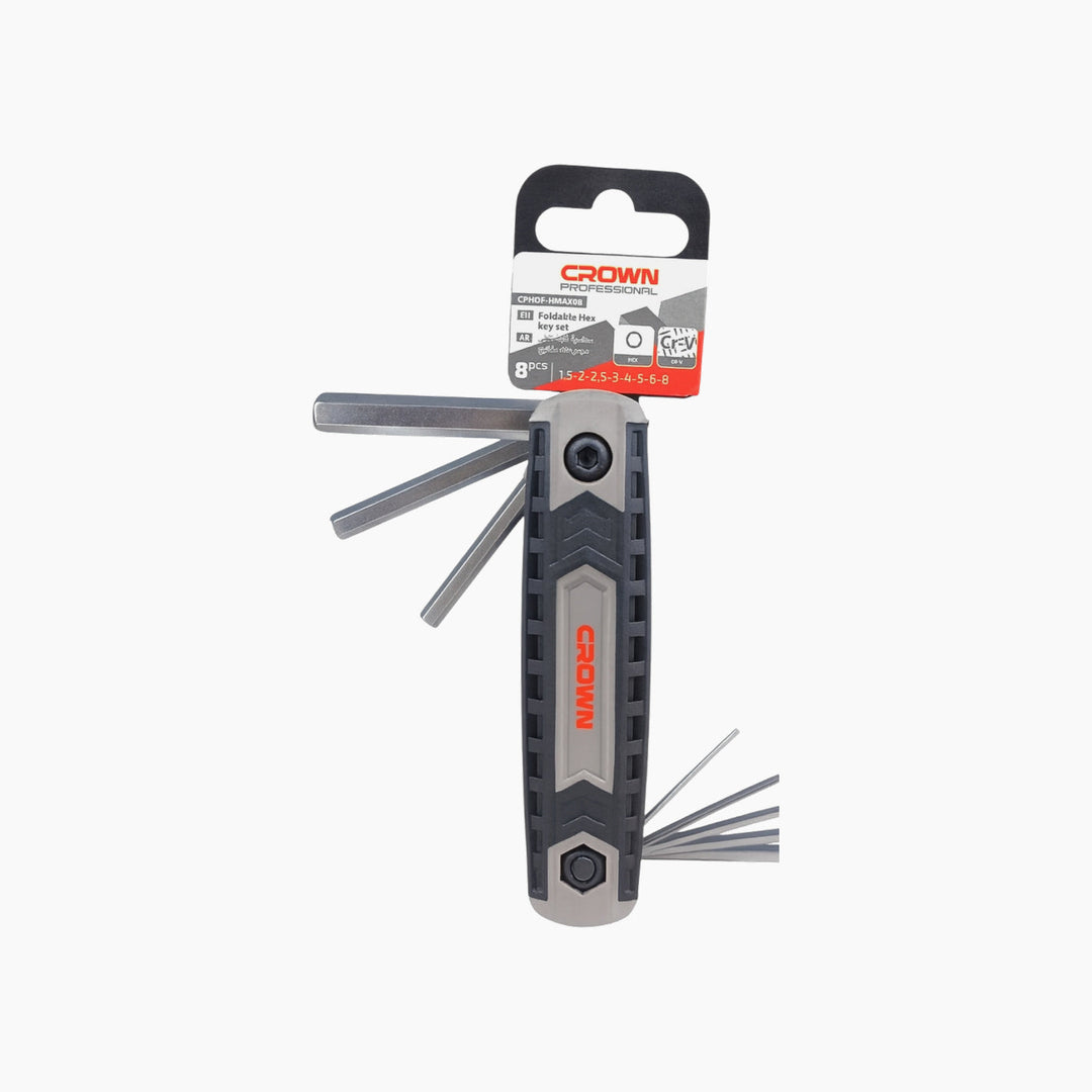 Crown 8-Piece Ball-End Hex Key Set - 1.5–8mm