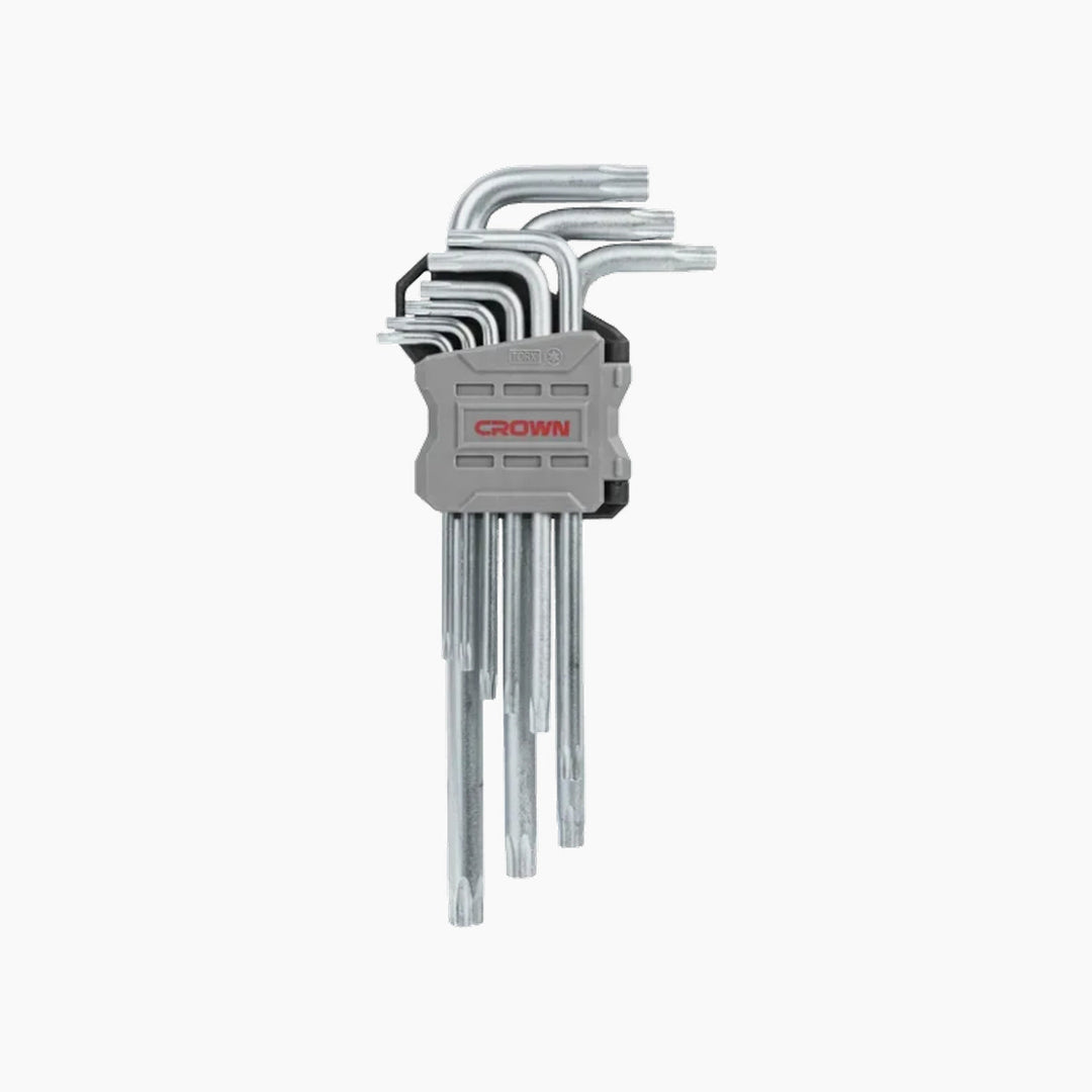 Crown 9-Piece Long Torx Key Set - T10–T50