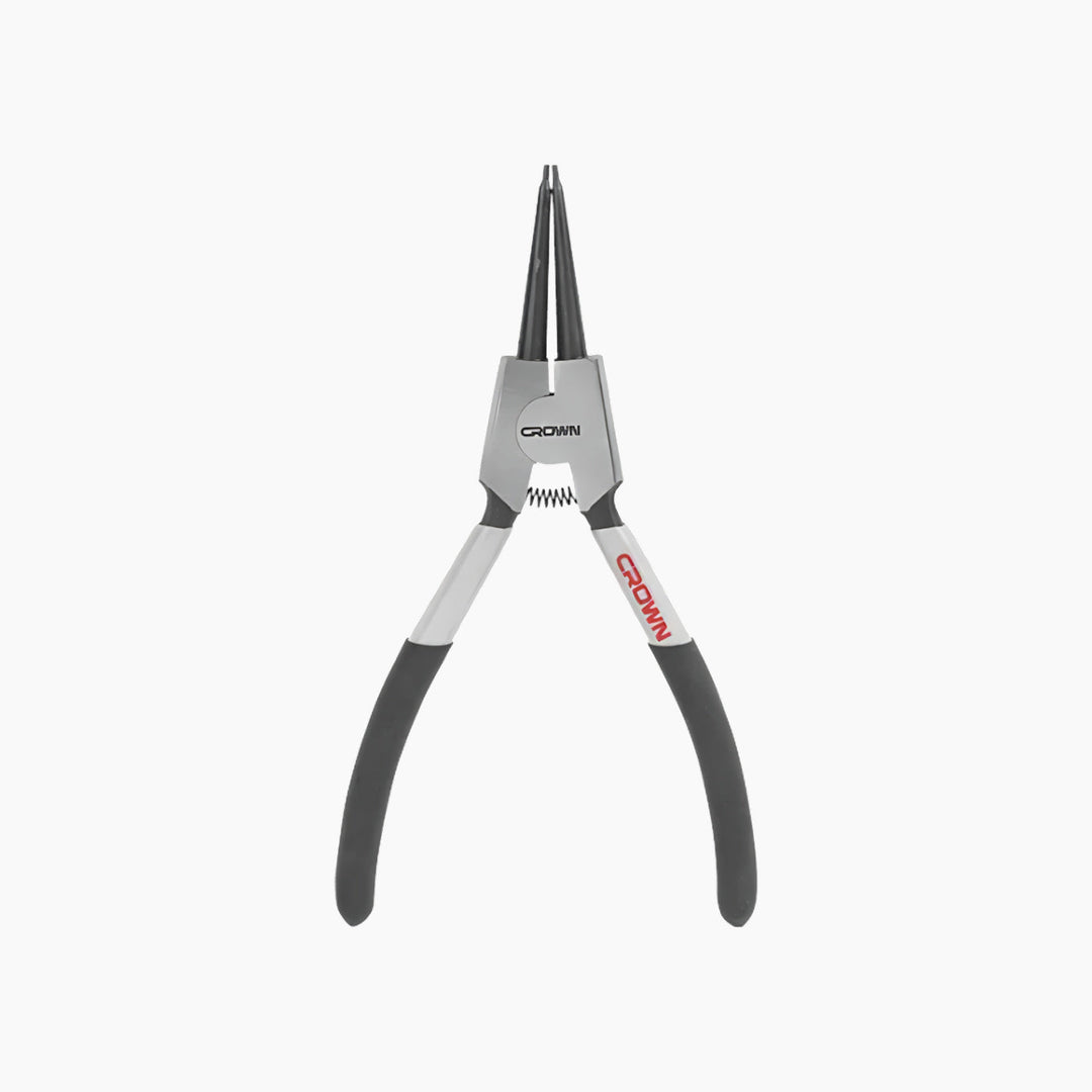 Crown External Circlip Pliers - Straight Nose, 7"