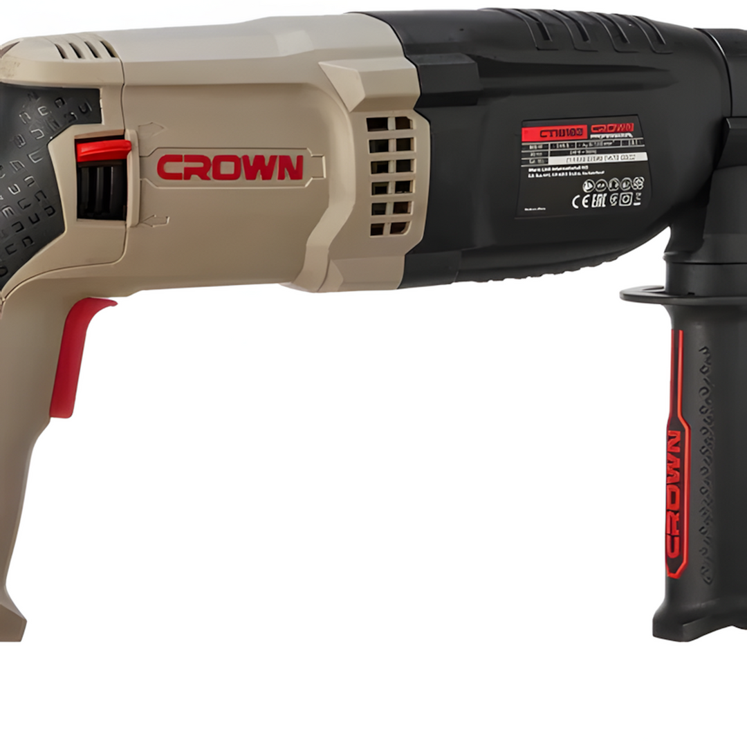 Crown 2kg 800W Rotary Hammer Drill with Bits Set