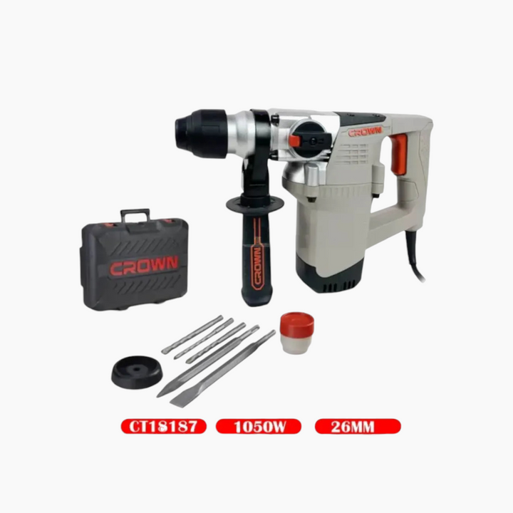 Crown Demolition Hammer 4kg 1050W SDS Plus
