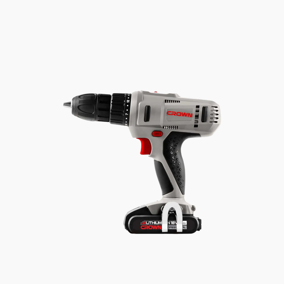 Crown 18V Cordless Drill with 2x 1.5Ah Batteries