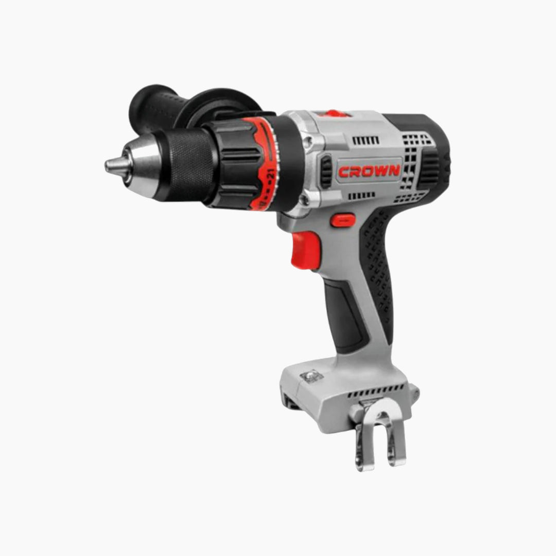 Crown CT21075HMX Cordless Impact Drill - 20V, with Hammer Function, Tool Only, No Battery or Charger