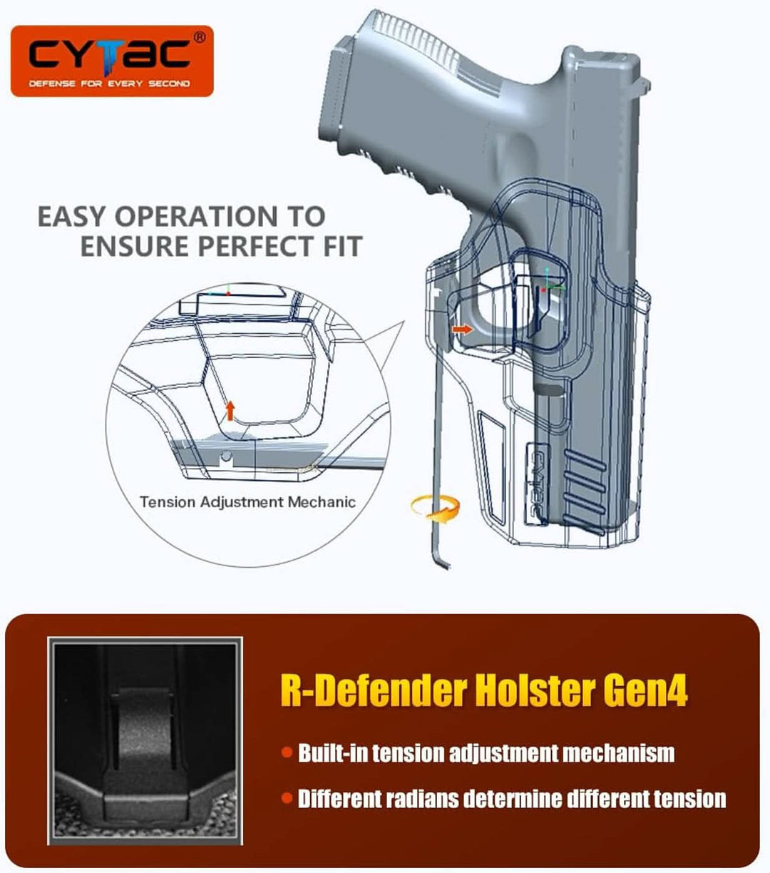 Cytac R-Defender Series Holster - HUNA