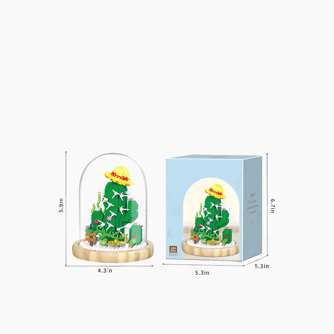 Cactus puzzle with intricate design