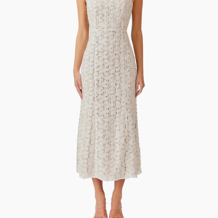 Elliatt Cali Strapless Lace Midi Dress