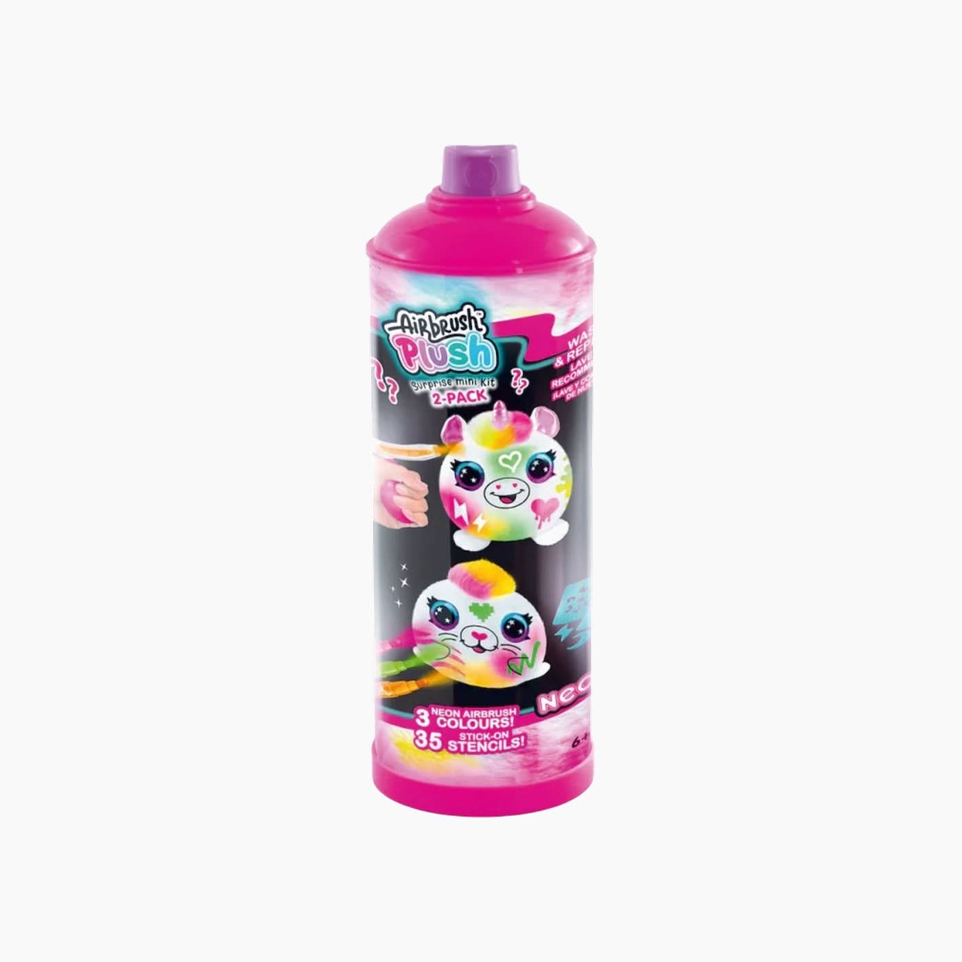 Canal Toys Airbrush Plush Neon Mini Mystery 2Pack Canal Toys Airbrush Plush Neon Mini Mystery 2Pack