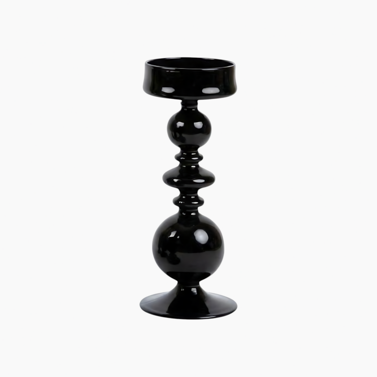 BH Living Ball Swirl Candle Holder, handmade recycled glass