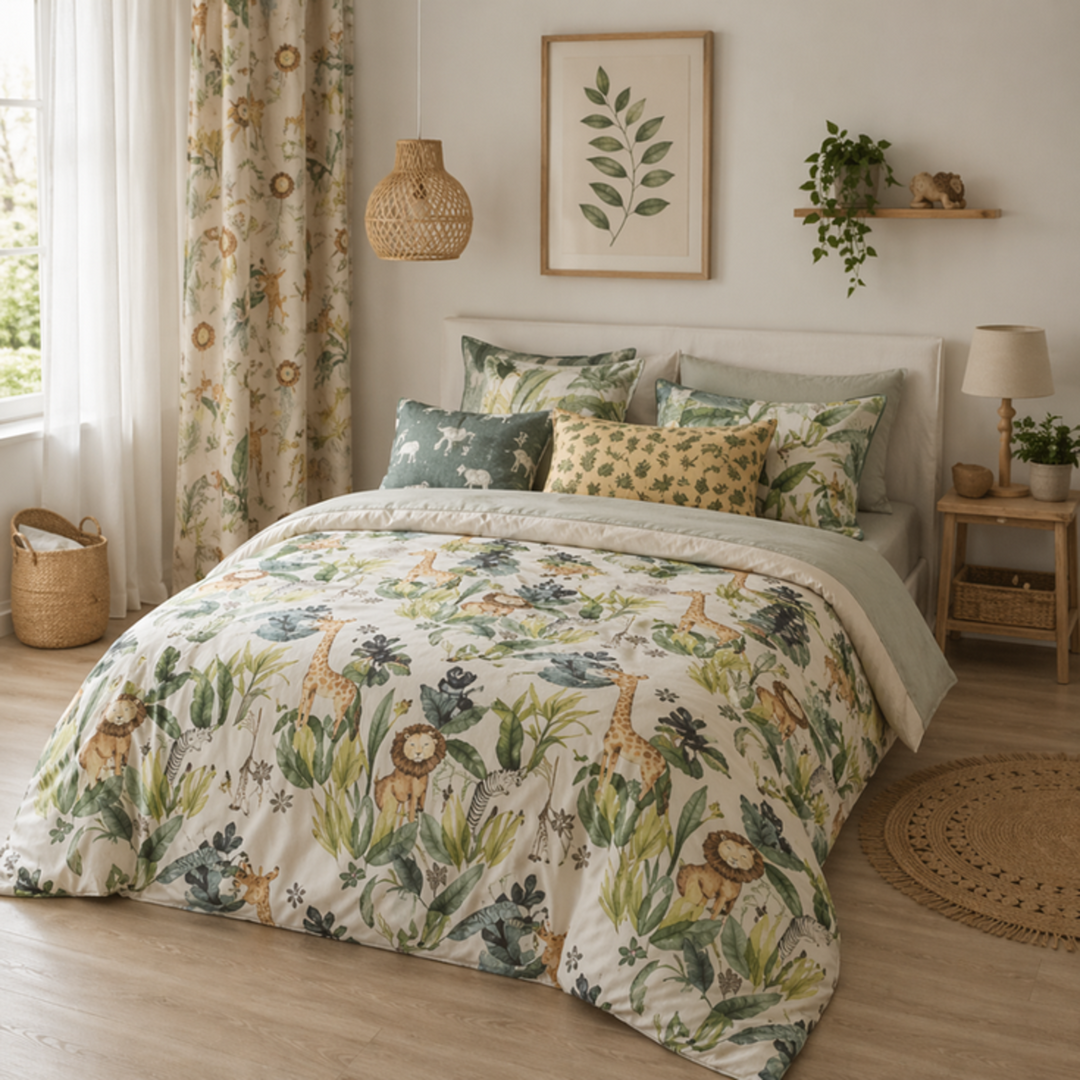 Canete Simba 3-Piece Single &amp; a Half Duvet Cover Set - Beige