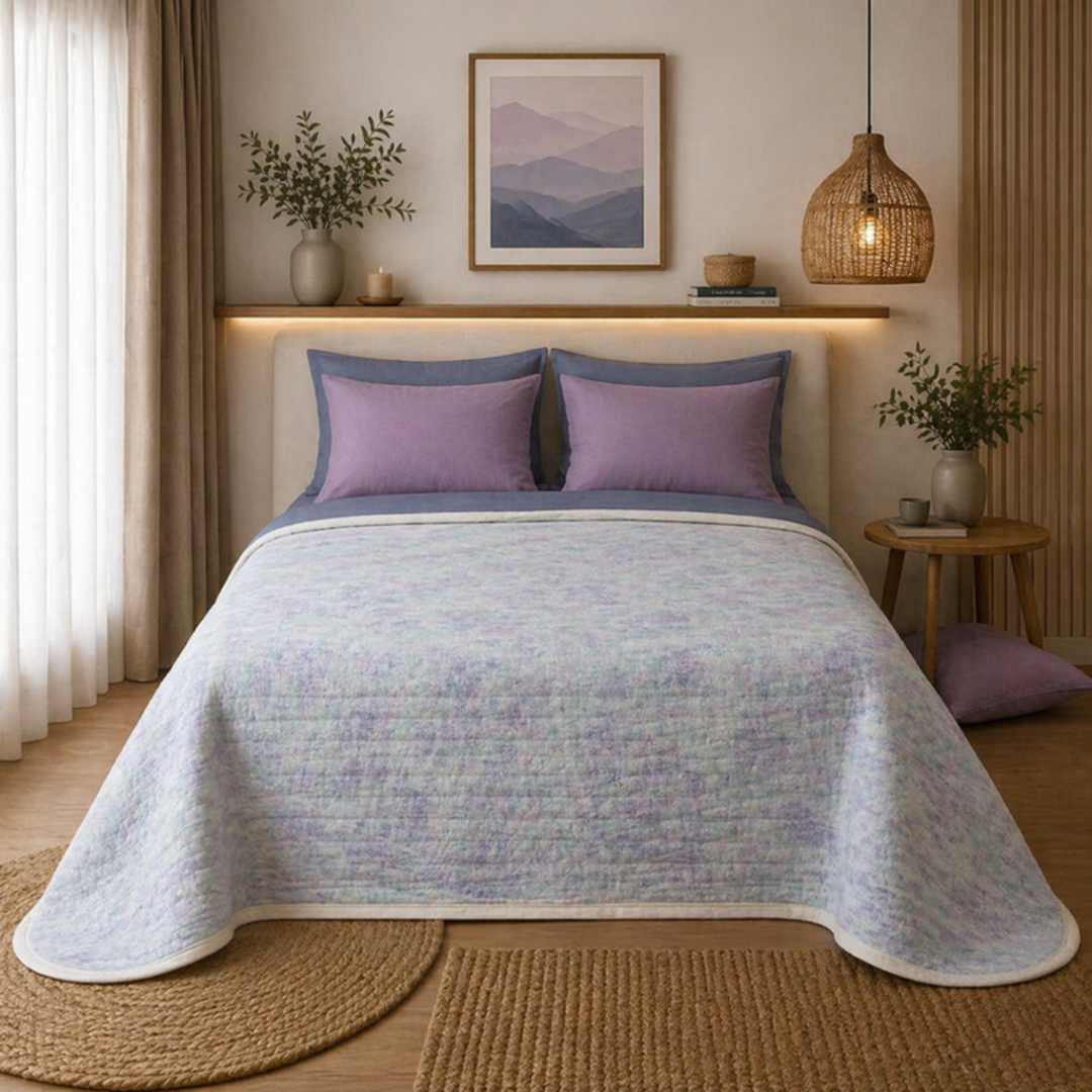 Canete Sober Single &amp; a Half Summer Bedspread - Lilac