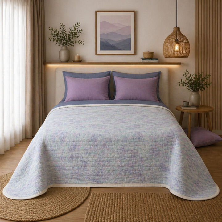 Canete Sober Single &amp; a Half Summer Bedspread - Lilac