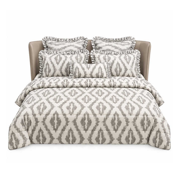 Canete Sulu 6-Piece King Duvet Set - Charcoal