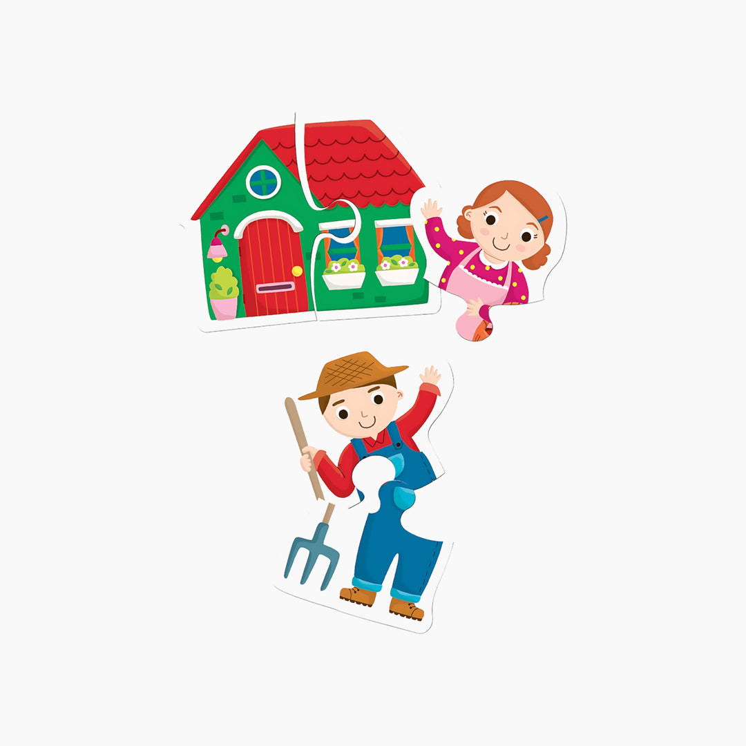 Lisciani Carotina Baby Duo The Farm Animal Figures - HUNA