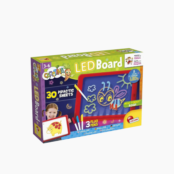 لوحة ليسياني كاروتينا التعليمية بتقنية LED للرسم والكتابة