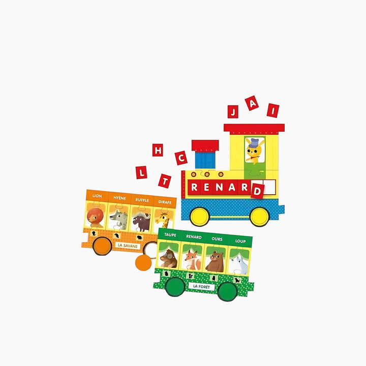 Lisciani Carotina Plus The Little Train of Animals Toy Figures - HUNA
