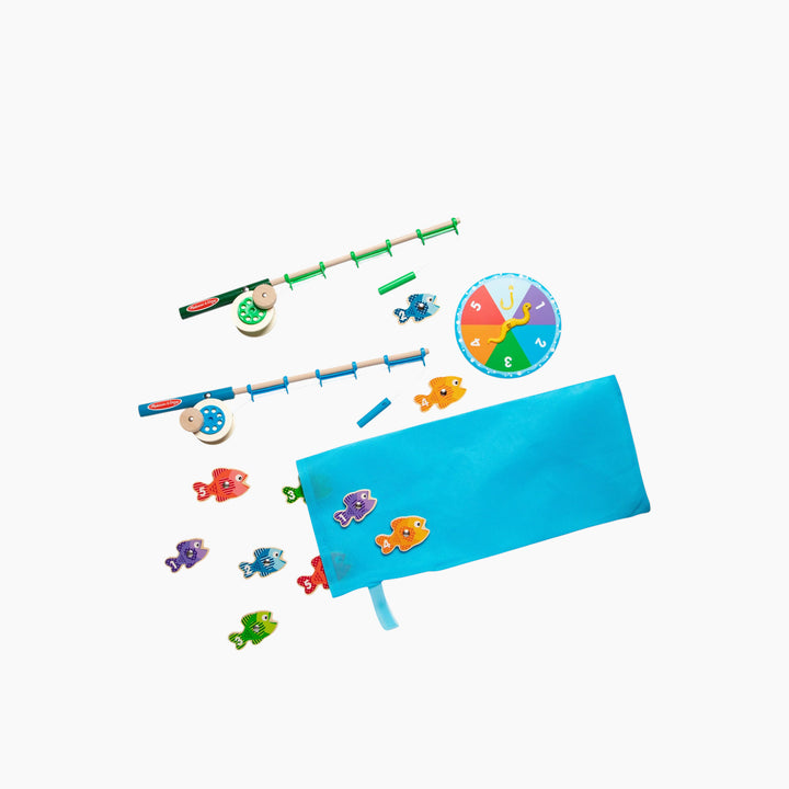 Melissa &amp; Doug magnetic fishing rod set for counting and motor skills
