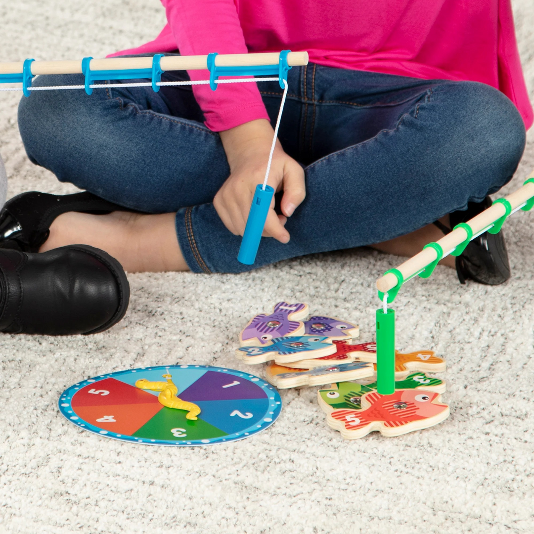 Melissa &amp; Doug magnetic fishing rod set for counting and motor skills