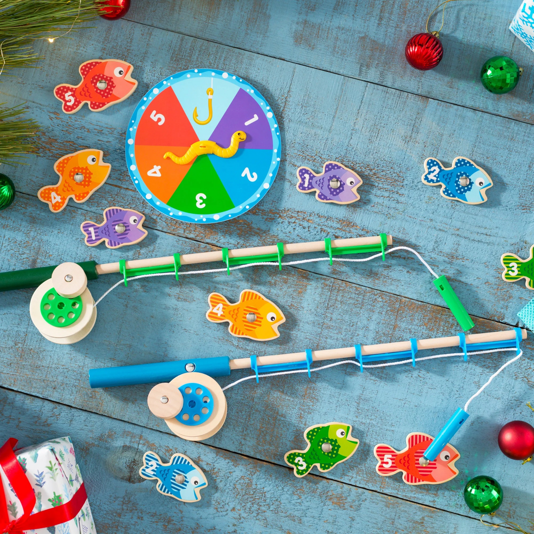Melissa &amp; Doug magnetic fishing rod set for counting and motor skills