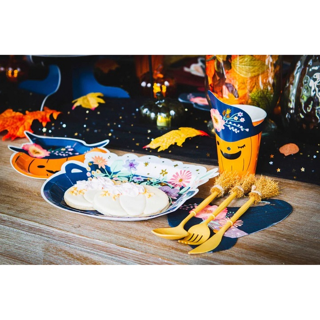 Ma Fete Halloween Cauldron Dinner Plates - Set of 8