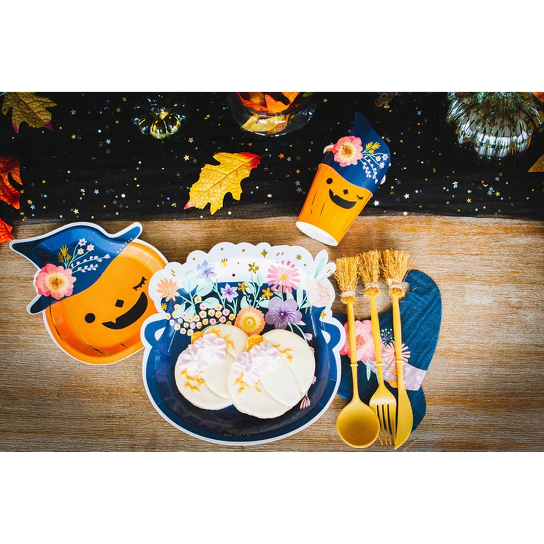 Ma Fete Halloween Cauldron Dinner Plates - Set of 8
