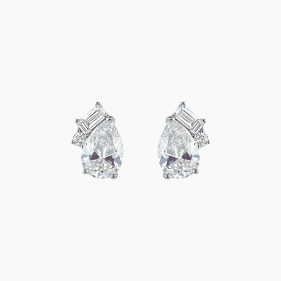 Illumine Gold Celeste Cluster Studs Earrings