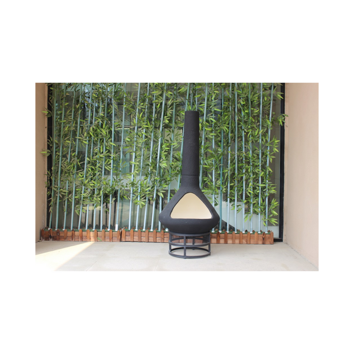 Ceramic Outdoor Chiminea Fire Pit | Garden Fireplace