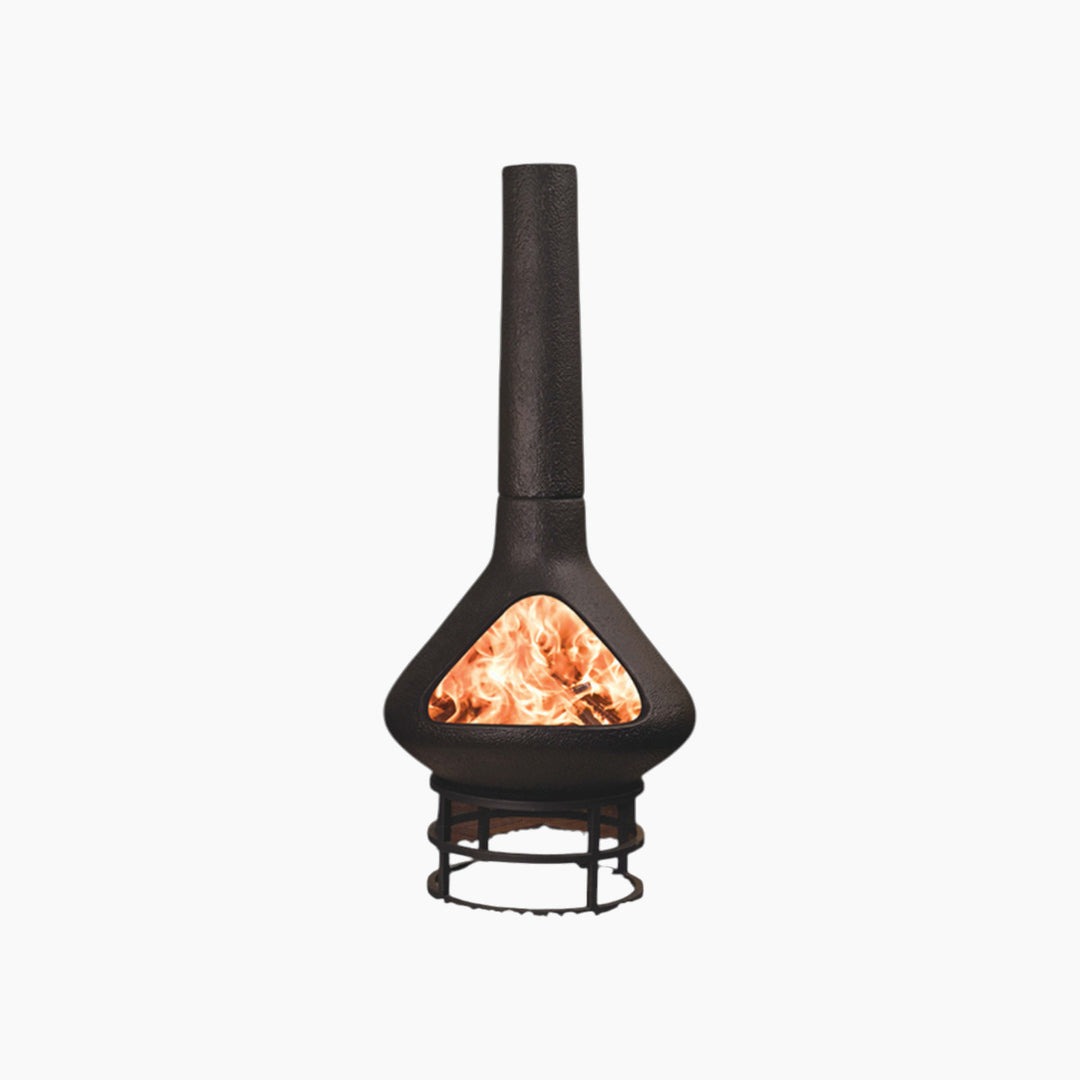 Ceramic Outdoor Chiminea Fire Pit | Garden Fireplace