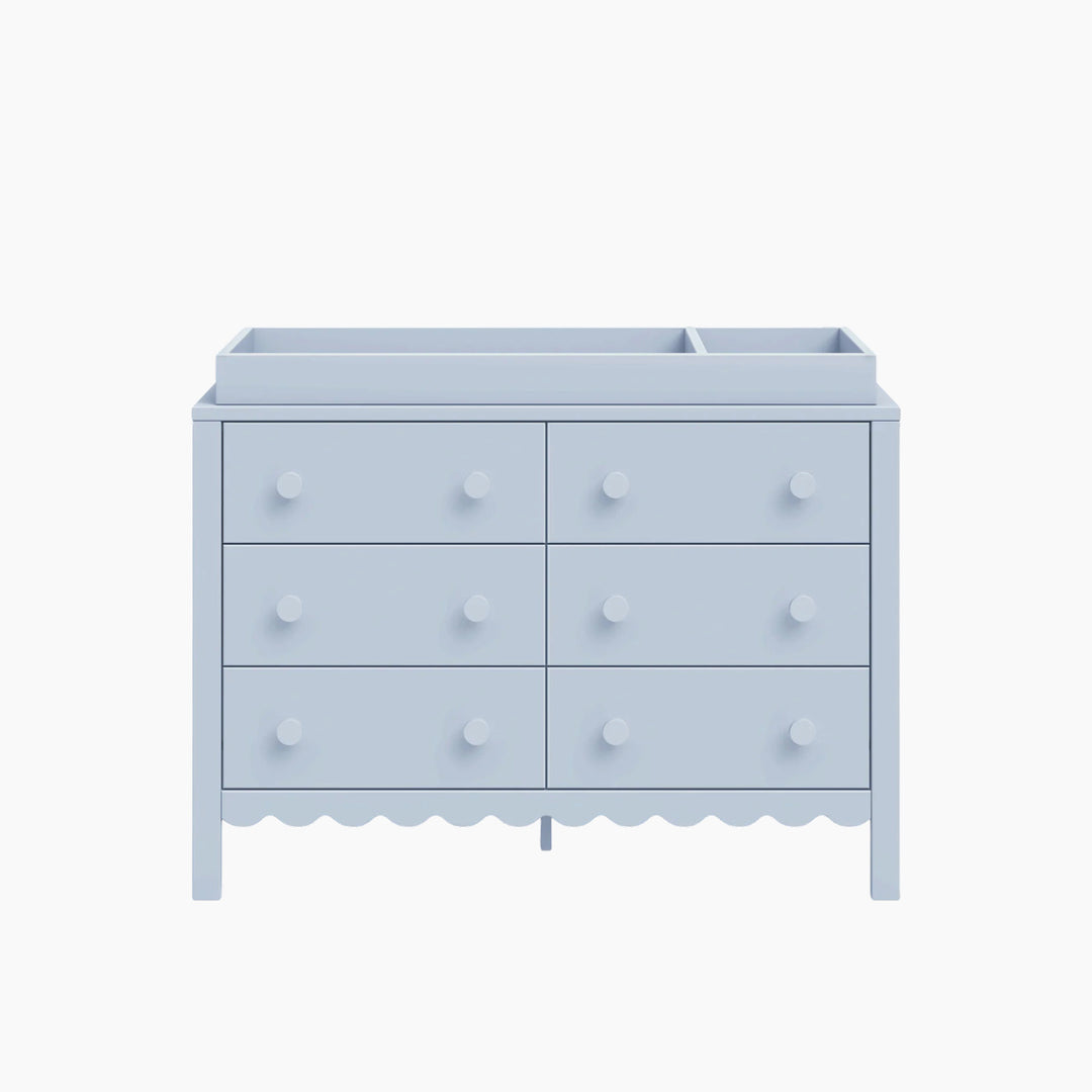 Davinci powder blue changing tray with storage compartment