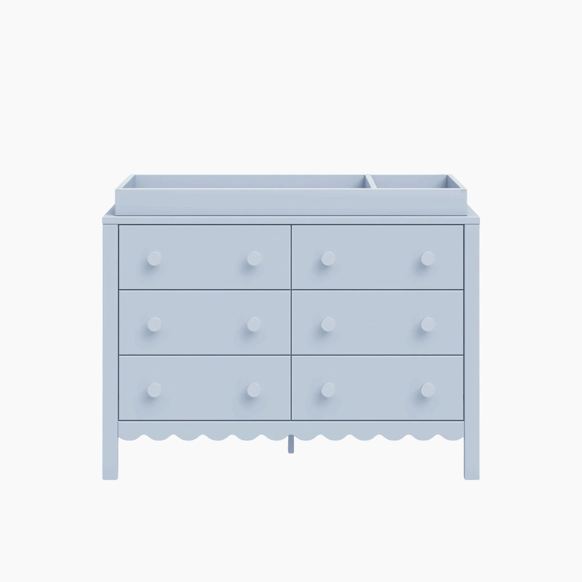 Davinci powder blue changing tray with storage compartment