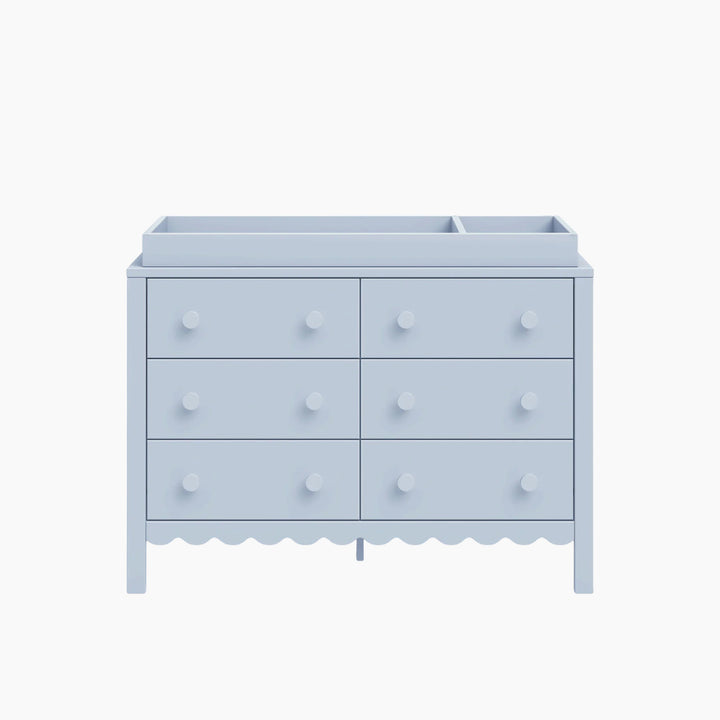 Davinci powder blue changing tray with storage compartment