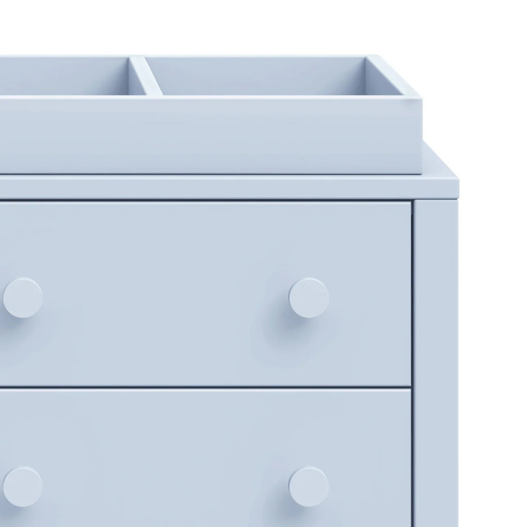Davinci powder blue changing tray with storage compartment