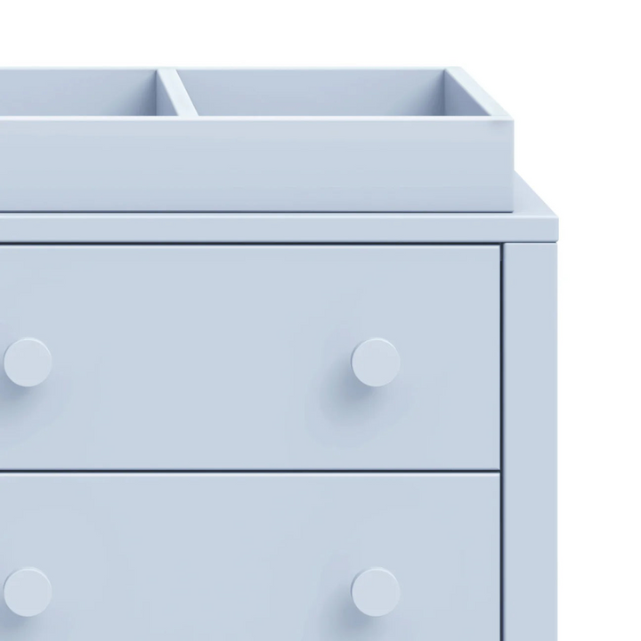 Davinci powder blue changing tray with storage compartment