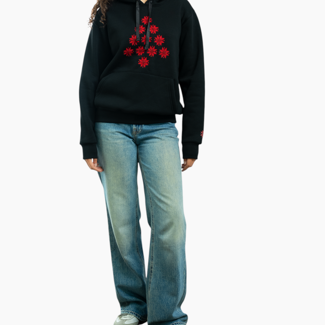 Christmas Hoodie – Kanaan Star Tree Embroidery